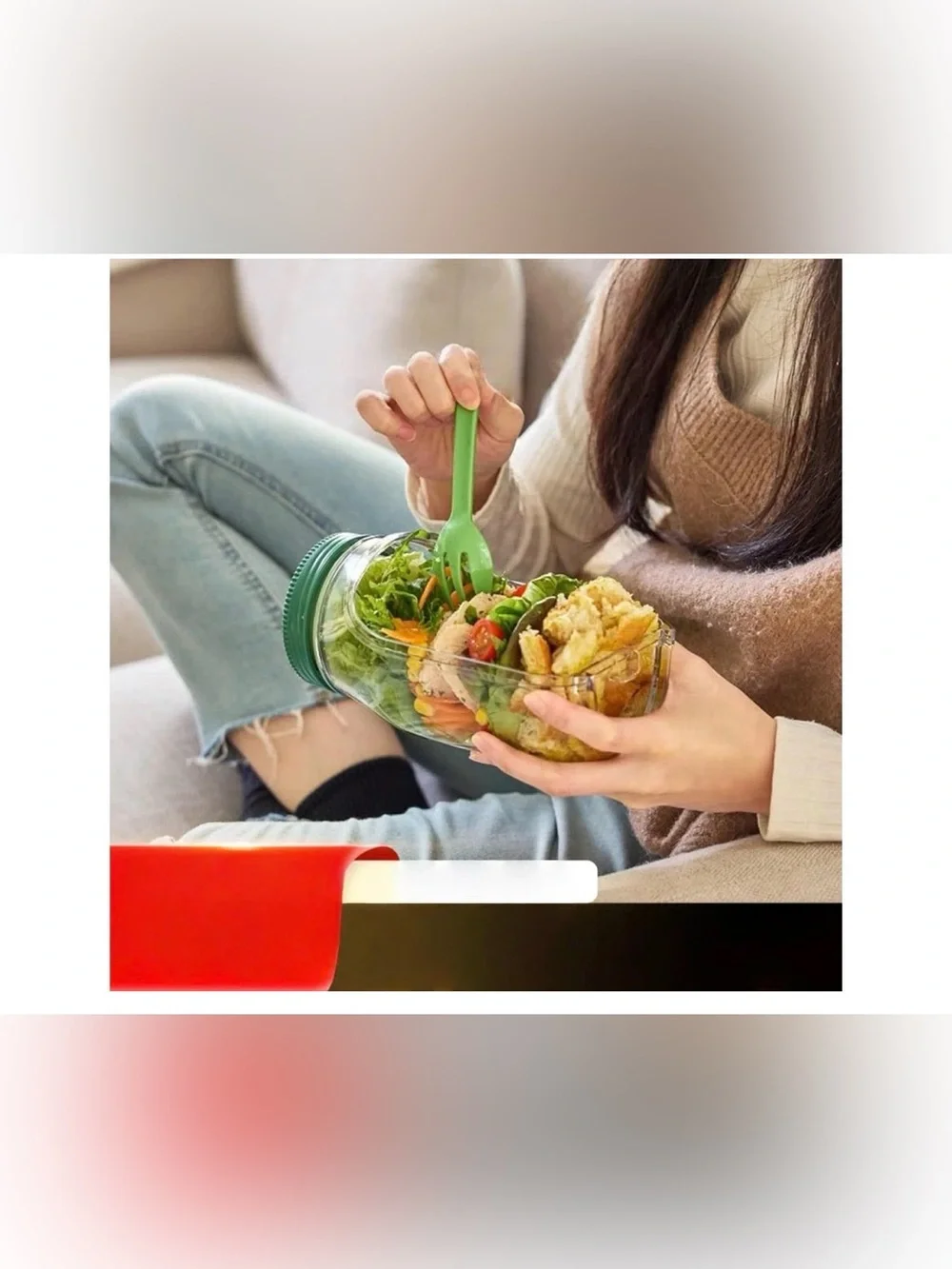 Salad Pod Built Plastic storage container New